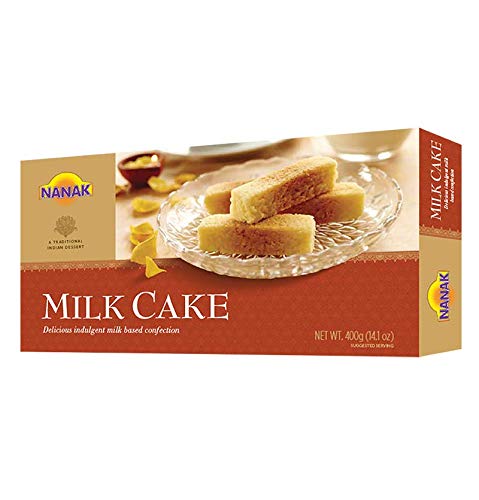 Product Cover Nanak Milk Cake (Milk Fudge) 400g 18pcs Indian Delicacy Sweets Gift Box for Diwali, Eid, Navratri, Holi, Rakhi