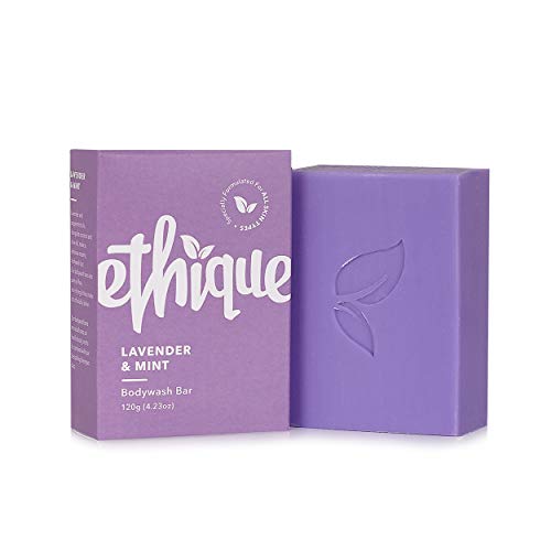 Product Cover Ethique Eco-Friendly Bodywash Bar, Lavender & Peppermint - Sustainable Natural Bodywash Bar for All Skin Types, Plastic Free, Vegan, Plant Based, 100% Compostable and Zero Waste, 4.23oz