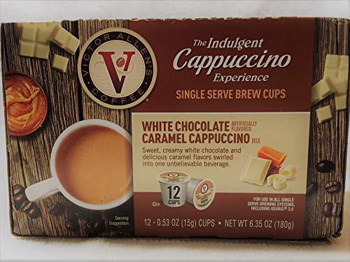 Product Cover Victor Allen Indulgent White Chocolate Caramel Cappuccino Single Serve Cups - 12 Count