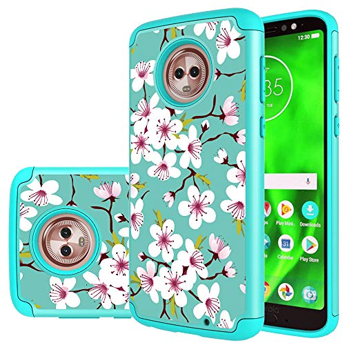 Product Cover Yiakeng Moto G6 Case, Dual Layer Waterproof Hard Slim Glitter for Girls Women Wallet Phone Cover Cases for Motorola Moto G (6th Generation) 5.7