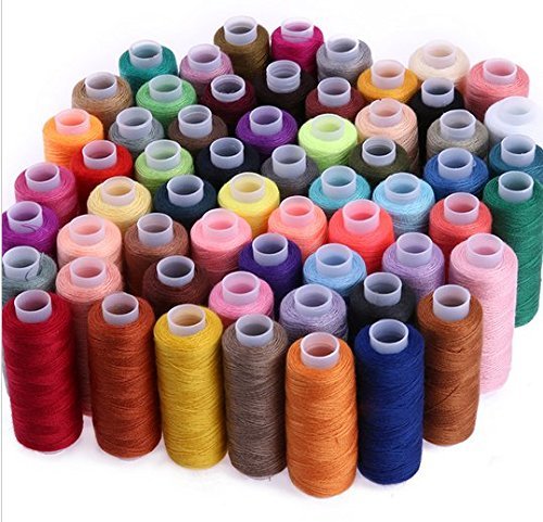 Product Cover WHITE POPCORN SPEED 30 Assorted Colour Polyester Sewing Thread Spools 250 Yards Each with Needles and Soft Measuring Tapes