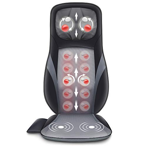 Product Cover SNAILAX Shiatsu Back Massager with Heat -Deep Kneading Massage Chair Pad with Adjustable Intensity, Shiatsu Chair Massager to Relax Full Body Muscle Pain SL234