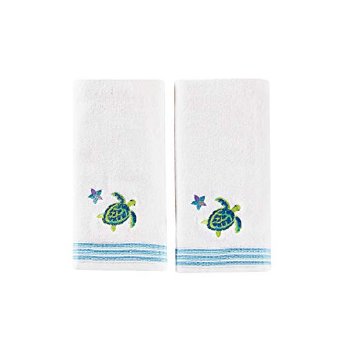 Product Cover SKL Home by Saturday Knight Ltd. Watercolor Ocean 2-Piece Hand Towel Set, White