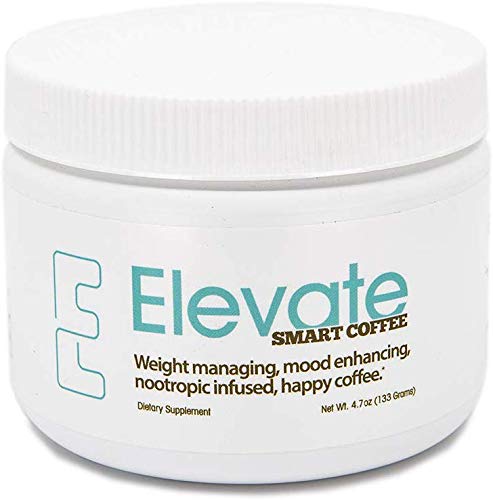 Product Cover ELEVACITY Elevate Smart Coffee Tub 30 Servings Net wt 4.7 oz, 10 calories per serving ,130 mg Caffeine/per serving New Formula