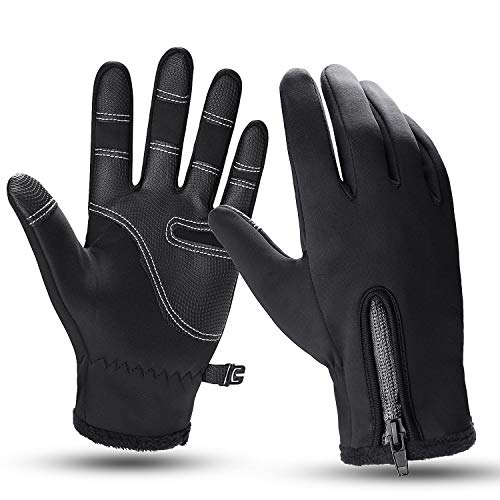 Product Cover Suxman Cycling Gloves, Winter Waterproof Full Finger Touch Screen Anti-Slip Warm Gloves, Suitable for Indoor and Outdoor Sports, Driving, Skiing, Mountain Bike Riding, Gloves for Men and Women