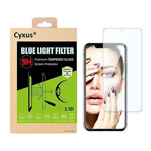 Product Cover Cyxus Blue Light UV Filter [ Sleep Better ] 2.5 D Tempered Glasses 9H Screen Protector for Apple iPhone Xs Max (6.5 inches)
