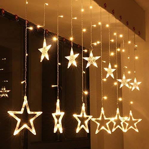 Product Cover The Purple Tree Decorative Star Curtain LED Lights 2.5 Meter (1 Curtain)