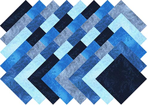 Product Cover Blue Vine Blender Collection 40 Precut 5-inch Quilting Fabric Charm Squares