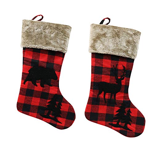 Product Cover QTDLXFA Personalized Christmas Stockings Home Decoration Gifts for Holiday Party Decorations Gift Set of 2