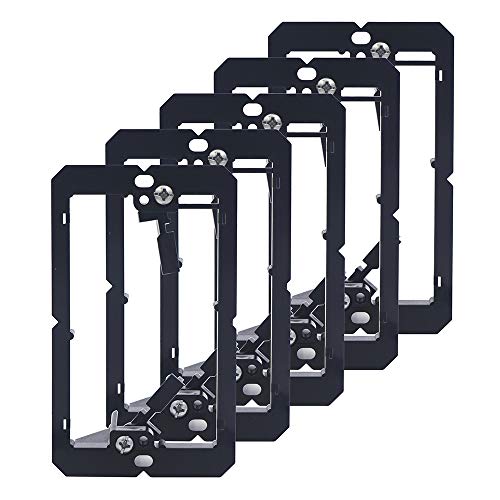 Product Cover VCE 5-Pack Single Gang Low Voltage Mounting Bracket for Telephone Wires, Network Cables, HDMI, Coaxial, Speaker Cables-Black