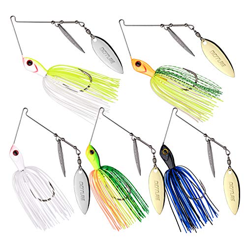 Product Cover Goture Spinnerbait Double Willow Blade Spinner Baits Fishing Lure for Bass Pike Trout 1/2oz (5 Pack)
