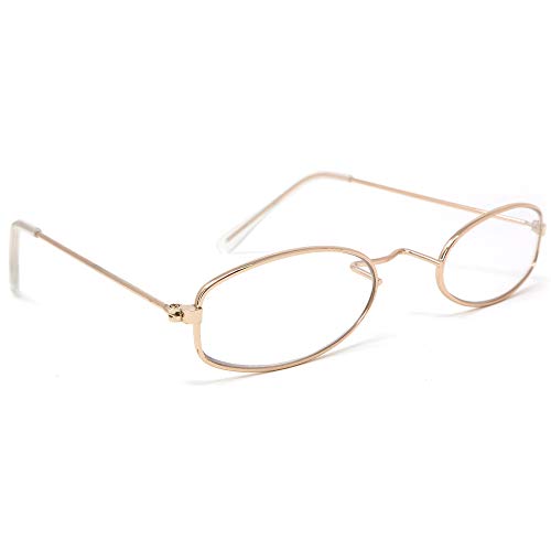 Product Cover Skeleteen Old Man Costume Glasses - Gold Oval Granny Dress Up Eyeglasses - 1 Pair