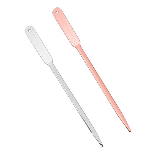 Product Cover WXJ13 2 Pack Letter Openers Stainless Steel Lightweight Hand Envelope Slitter, Silver and Rose Gold