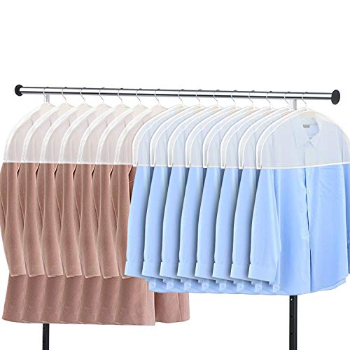 Product Cover Zilink Shoulder Covers for Clothes (Set of 15) Breathable Garment Dust Covers Protectors with 2