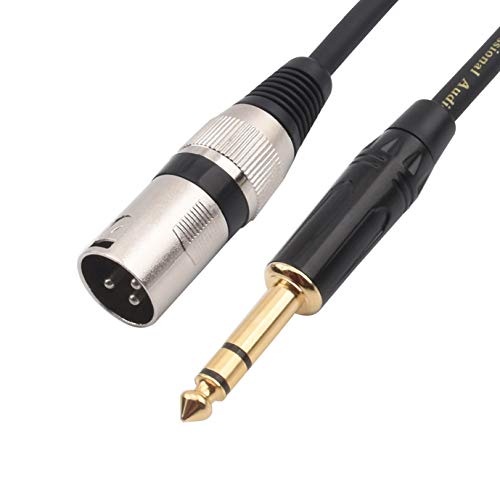 Product Cover TISINO 1/4 Inch TRS to XLR Male Balanced Signal Interconnect Cable Quarter inch to XLR Patch Cable - 3.3 Feet
