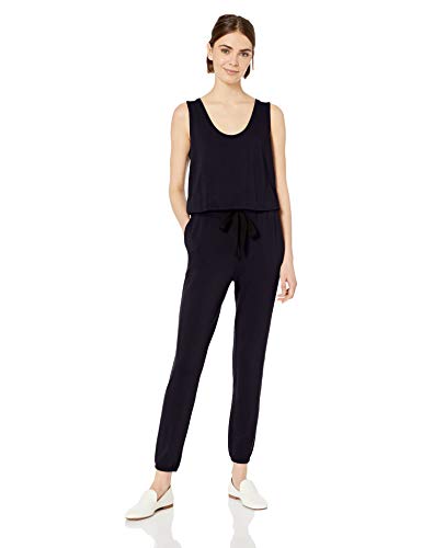 Product Cover Amazon Brand - Daily Ritual Women's Supersoft Terry Sleeveless Jumpsuit, Navy, Small