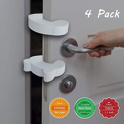 Product Cover Finger Pinch Guards 4pk | Door Slam Stopper | Baby Proofing Doors Extra Thick 1.1 inch | Prevents Fingers Injuries Fit All Door gate Cling Tightly