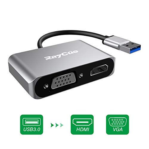 Product Cover USB to HDMI VGA Adapter, USB 3.0 to HDMI Converter 1080P, Support HDMI VGA Sync Output for Windows 10/8/7 Only, NO Mac OS/Linux/Vista