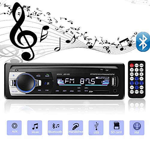 Product Cover Aigoss Bluetooth Car Stereo, 4x60W Car Audio FM Radio, MP3 Player USB/SD/AUX Hands Free Calling with Wireless Remote Control