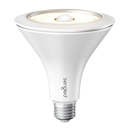 Product Cover Sengled Smart LED Light Bulb with Motion Sensor, Hub Required, 3000K PAR38 Floodlight & Daylight Sensor, Works with Alexa, Google Assistant & SmartThings, 1 Pack