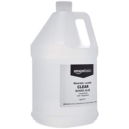 Product Cover AmazonBasics All Purpose Washable School Clear Liquid Glue - Great for Making Slime, 1 Gallon Bottle
