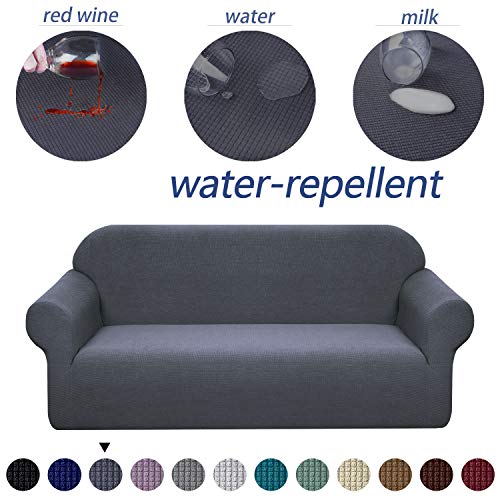 Product Cover Granbest Premium Water Repellent Sofa Cover High Stretch Couch Slipcover Super Soft Fabric Couch Cover (Gray, Sofa)