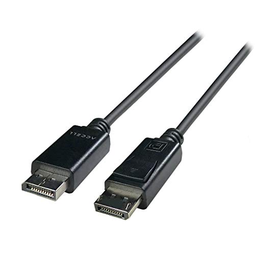 Product Cover Accell B088C-007B-23 DP to DP 1.4 - VESA-Certified DisplayPort 1.4 Cable - 6 Feet, Hbr3, 8K @60Hz, 4K UHD @240Hz, 6.6 Feet (2 Meters)