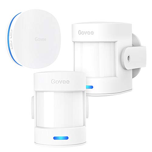 Product Cover Govee Motion Sensor Alarm, 328Ft Motion Detector for Home Security with 36 Tunes and 5 Adjustable Volumes, Driveway Alarm with LED Indicators, 2 PIR Motion Sensors and 1 Receiver