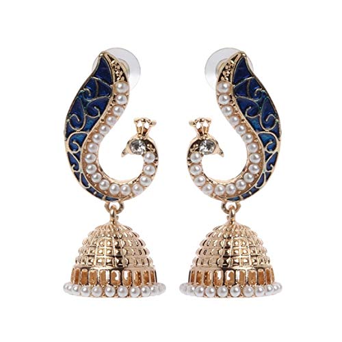 Product Cover Weiy Bohemian Ethnic Style Indian Peacock Pendant Drop Earrings Fashion Vintage Charming Elegant Stud Earrings Jewelry Gift for Women Girl