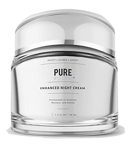 Product Cover Pure Biology Premium Night Cream Face Moisturizer with Retinol, Hyaluronic Acid & Anti Aging, Wrinkle Firming Complexes - Collagen Boosting Skin Care for Men & Women, 1.6 oz