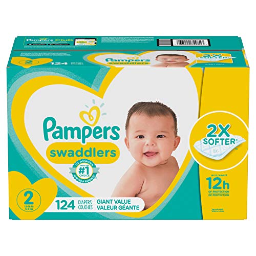 Product Cover Diapers Size 2, 124 Count - Pampers Swaddlers Disposable Baby Diapers, Giant Pack