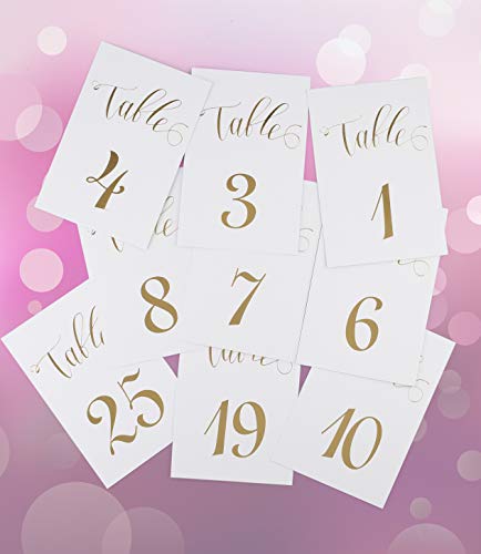 Product Cover Wedding Table Number Double Sided Cards (4