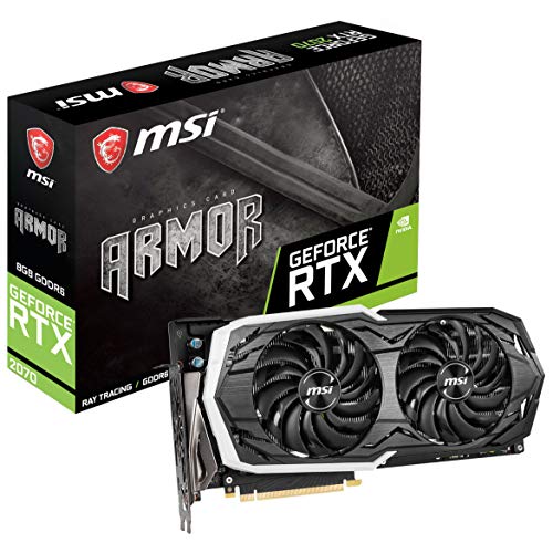 Product Cover MSI GAMING GeForce RTX 2070 8GB GDRR6 256-bit HDMI/DP/USB Ray Tracing Turing Architecture HDCP Graphics Card (RTX 2070 ARMOR 8G)