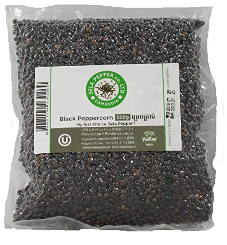 Product Cover Sela Pepper Black Peppercorn | Exclusive Cambodian Black Pepper | 1.1 Pound Bag (500g)