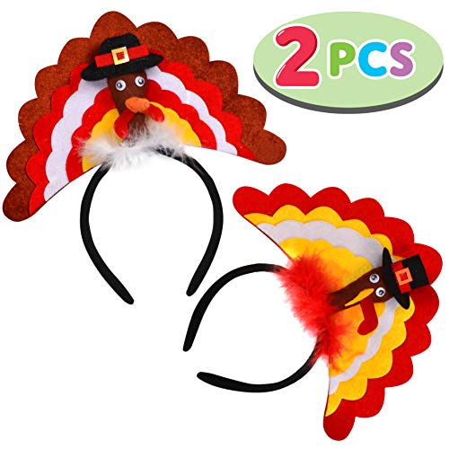 Product Cover JOYIN Set of 2 Thanksgiving Turkey Headbands Holiday Party Accessories (One Size Fit All)