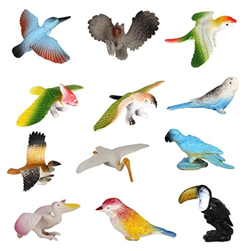 Product Cover SUPER TOY Beautiful Birds Toy Figure Play Set for Kids (Pack of 12)