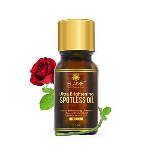 Product Cover Natural Ultra Brightening Spotless Oil, Rose Essential Skin Whitening Serum - Natural & Organic Recover Skin's Natural Tone and Texture, Against Scar, Spots and Aging Signs-Restore & Boost Collagen