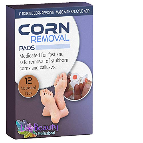 Product Cover Corn remover for feet-salicylic acid pads to cushion your foot with powerful medicine for the professional treatment of tough to remove corns, warts and calluses on toes and feet.