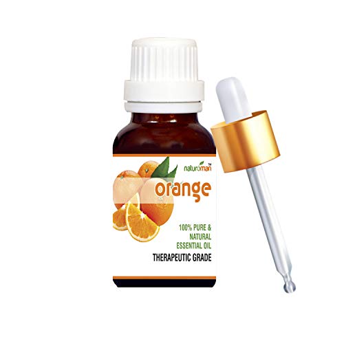 Product Cover Naturoman Orange Essential Oil For Hair, Skin, and Stress 100% Pure and Natural Therapeutic Grade (15ml)