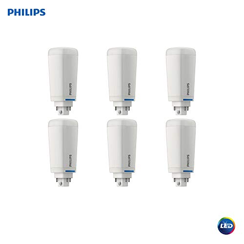 Product Cover Philips LED 535377 Dimmable Energy Saver PL-C/T Light Bulb: 1200-Lumen, 2700-Kelvin, 10.5 (26-Watt Equivalent), 4-Pin G24Q/GX24Q Base, Frosted, Soft White, 6-Pack, 6 Piece