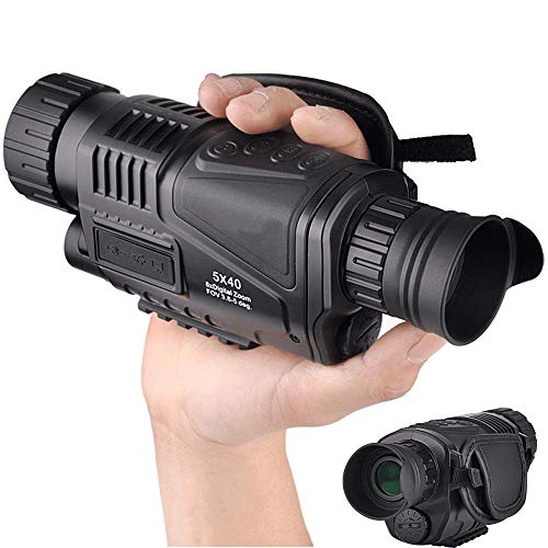 Product Cover 5x40mm Infrared Digital Night Vision-HD Monocular with 1.5 Inch TFT LCD and Camera&Camcorder Function Take Photos and Videos Up to 350m/1150ft Detection Distance-Come with a Rechargeable Battery