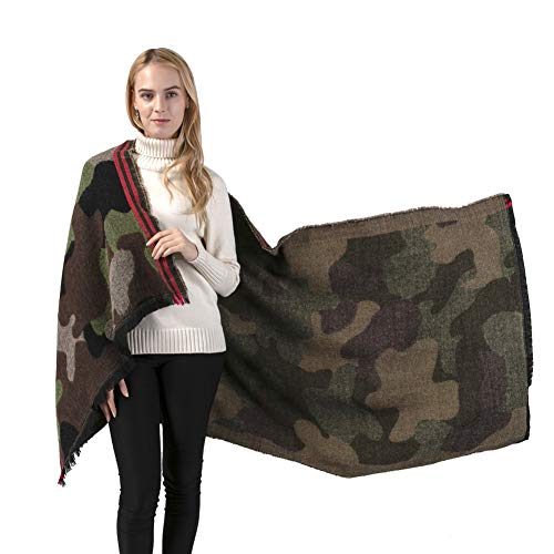 Product Cover Pashminas Camouflage Blanket Scarf ultra-soft plush style Ponchos Pashmina Shawls and Wraps