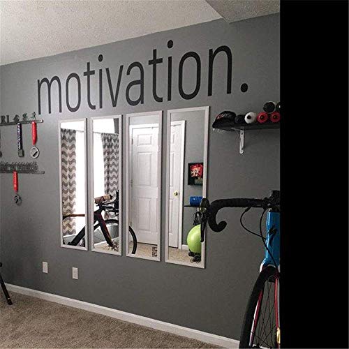 Product Cover Motivation Wall Sticker - Gym Fitness Wall Decals - Sport Poster Workout Inspirational Art Decor Mural 8 X 50.3 inches
