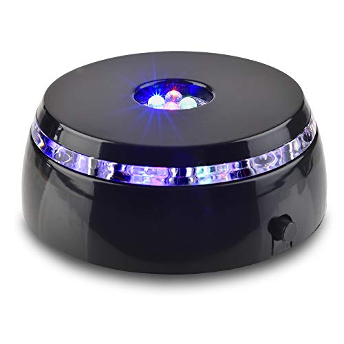 Product Cover Santa Cruz Lights 4 LED Round Color Light Stand Base for Crystals/Glass Art