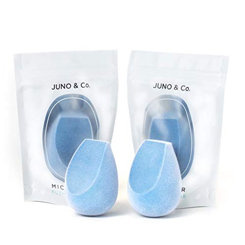Product Cover JUNO & Co. Microfiber Fusion Sponge, 4 Pcs Makeup Sponge Set, Latex-Free, Flawless Makeup Blender for Foundations, Powders and Creams, 4 Fusion Sponge Bundle