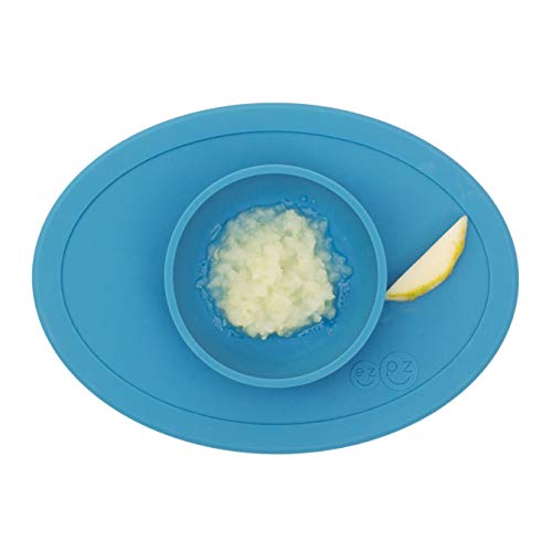 Product Cover ezpz Tiny Bowl - One-Piece Silicone placemat + Bowl (Blue)