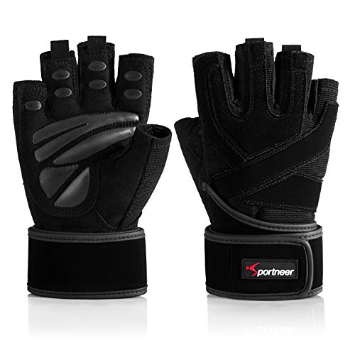 Product Cover Padded Weight Lifting Gloves, Gym Gloves, Workout Gloves with Built-in 19