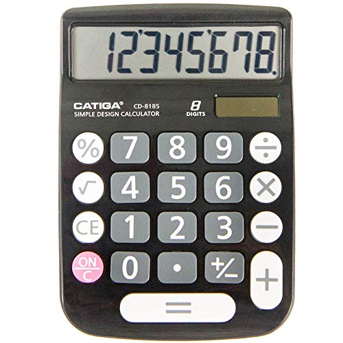 Product Cover CATIGA CD-8185 Office and Home Style Calculator - 8-Digit LCD Display - Suitable for Desk and On The Move use. (Black)