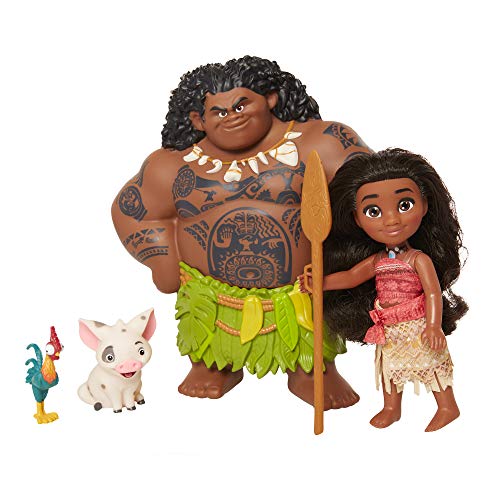 Product Cover Moana Disney Doll with Maui Demigod Doll Figure, 4 Piece Little Petite Story Telling Gift Set for Girls Ages 3 and Up