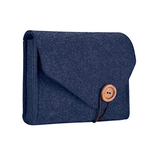 Product Cover ProCase MacBook Power Adapter Case Storage Bag, Felt Portable Electronics Accessories Organizer Pouch for MacBook Pro Air Laptop Power Supply Magic Mouse Charger Cable Hard Drive Power Bank -Navy